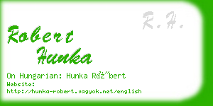 robert hunka business card